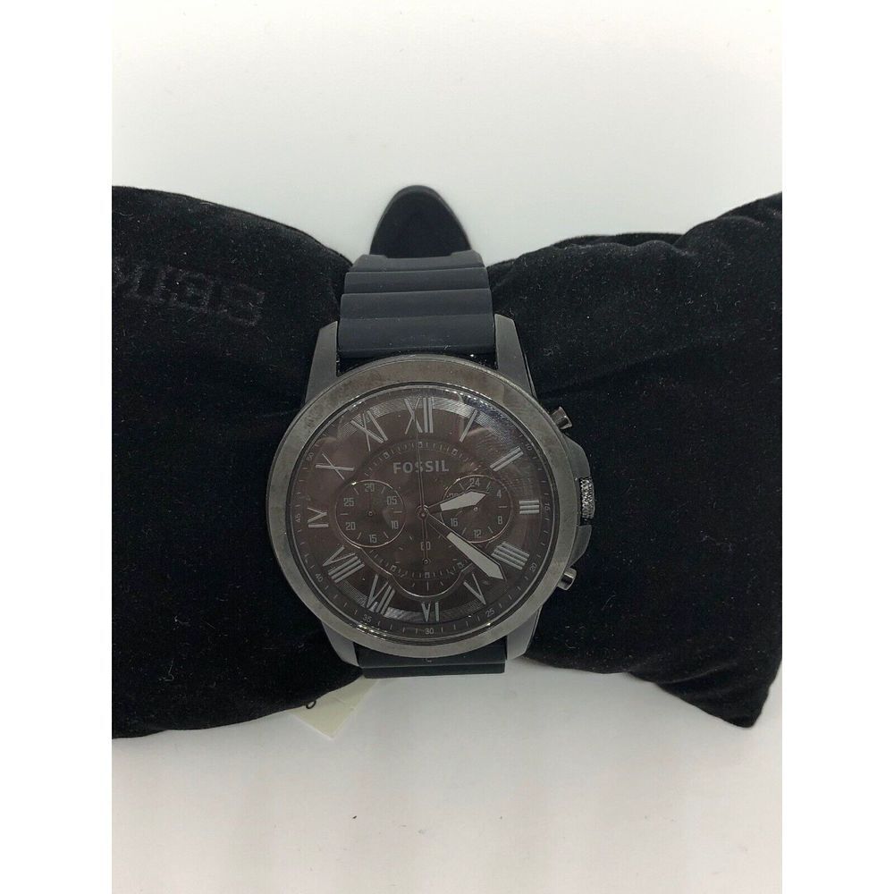 Fossil CH3057 Unisex Black Silicone Analog Dial Quartz Genuine Watch Bb246